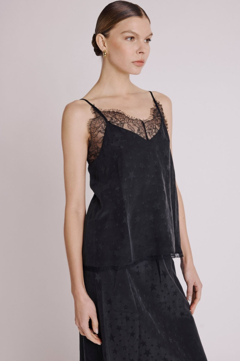 Top Bretelle Dentelle - Black
