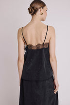 Top Bretelle Dentelle - Black