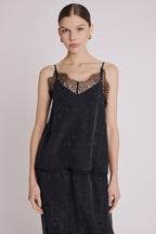 Top Bretelle Dentelle - Black