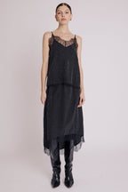 Top Bretelle Dentelle - Black