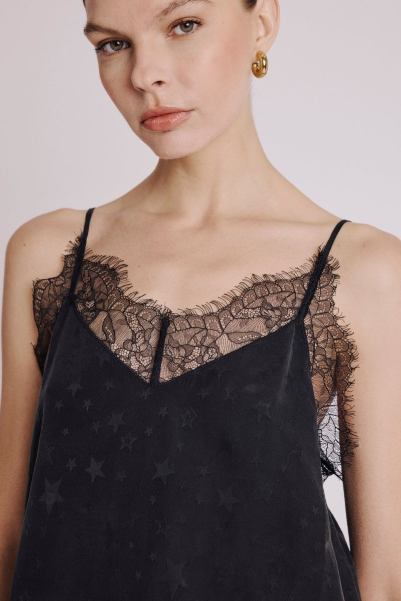 Top Bretelle Dentelle - Black