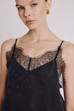 Top Bretelle Dentelle - Black