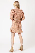 Jupe Courte Imprimé Asymetrique - Orange Paisley