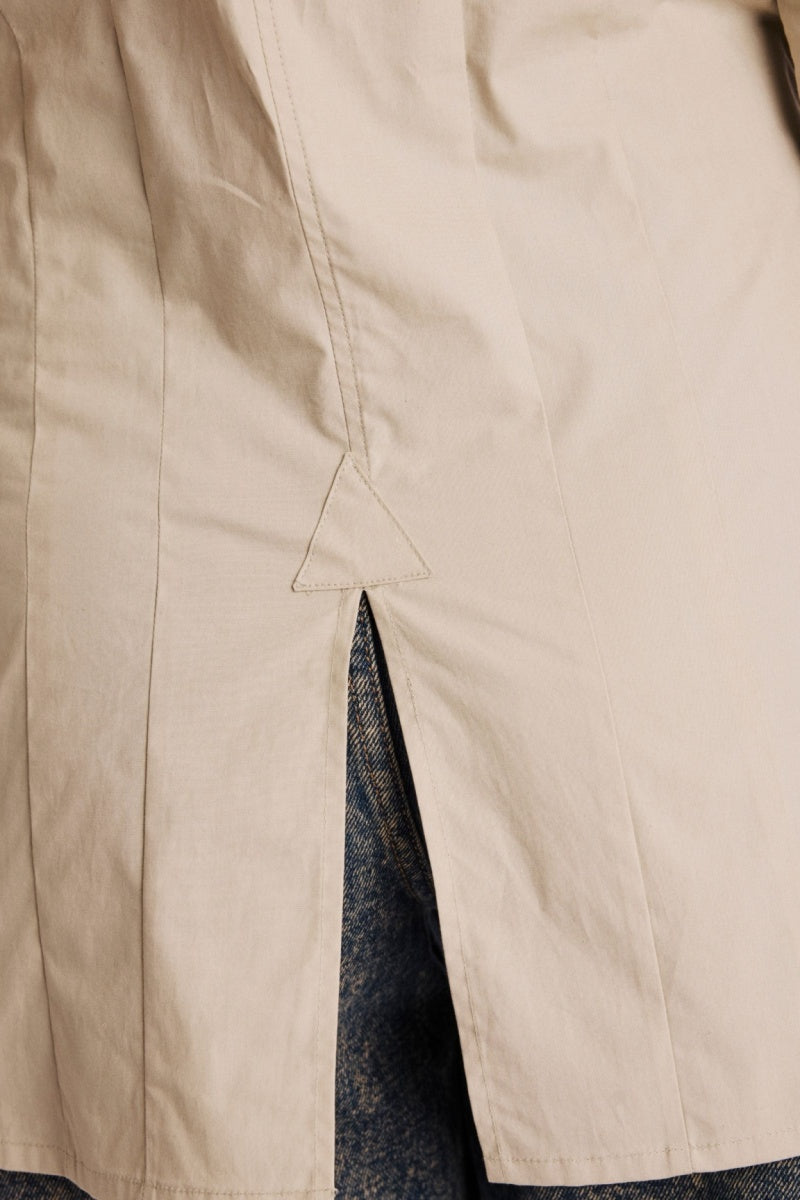 Chemise Cintree Taille Pinces - Beige