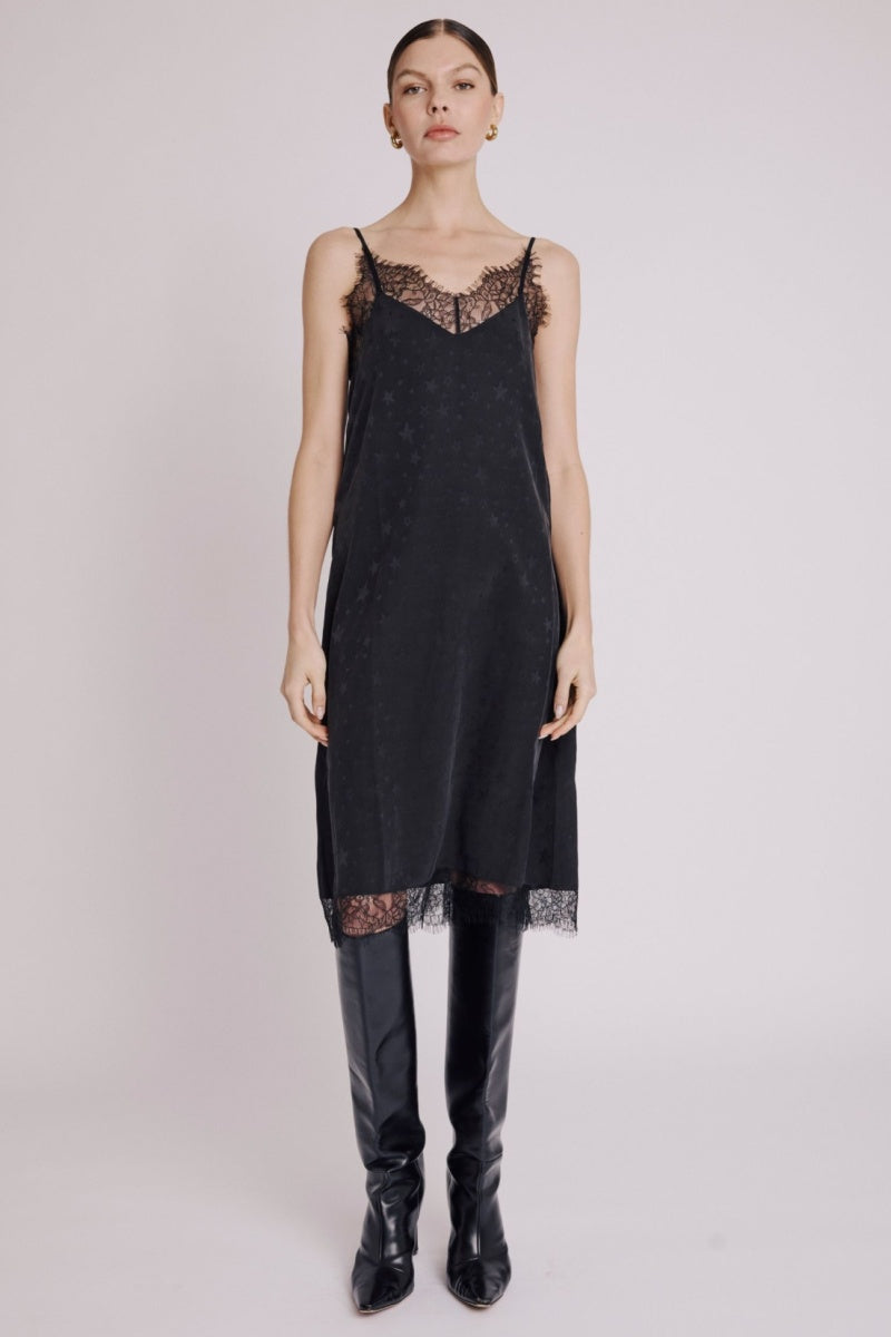 Robe Bretelle Dentelle - Black