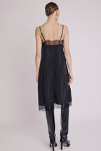 Robe Bretelle Dentelle - Black