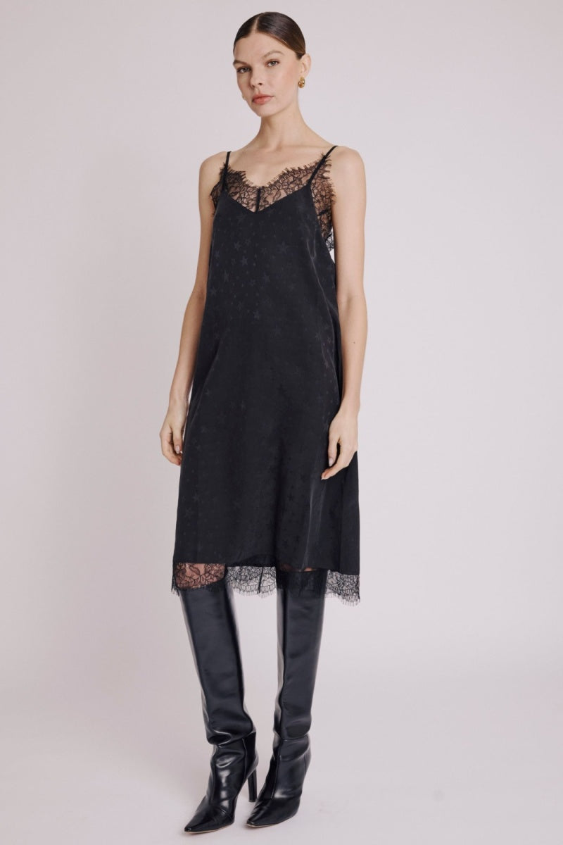 Robe Bretelle Dentelle - Black