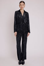 Veste Droite Poche - Stripeburnoutblack