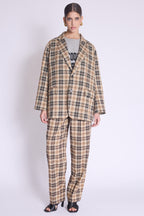 Blazer Simpriméle Oversized - Check Lurex Print