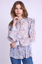 Chemise Volant Epaule - Gardenprint