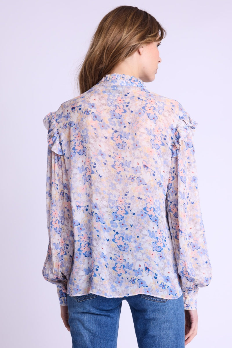 Chemise Volant Epaule - Gardenprint