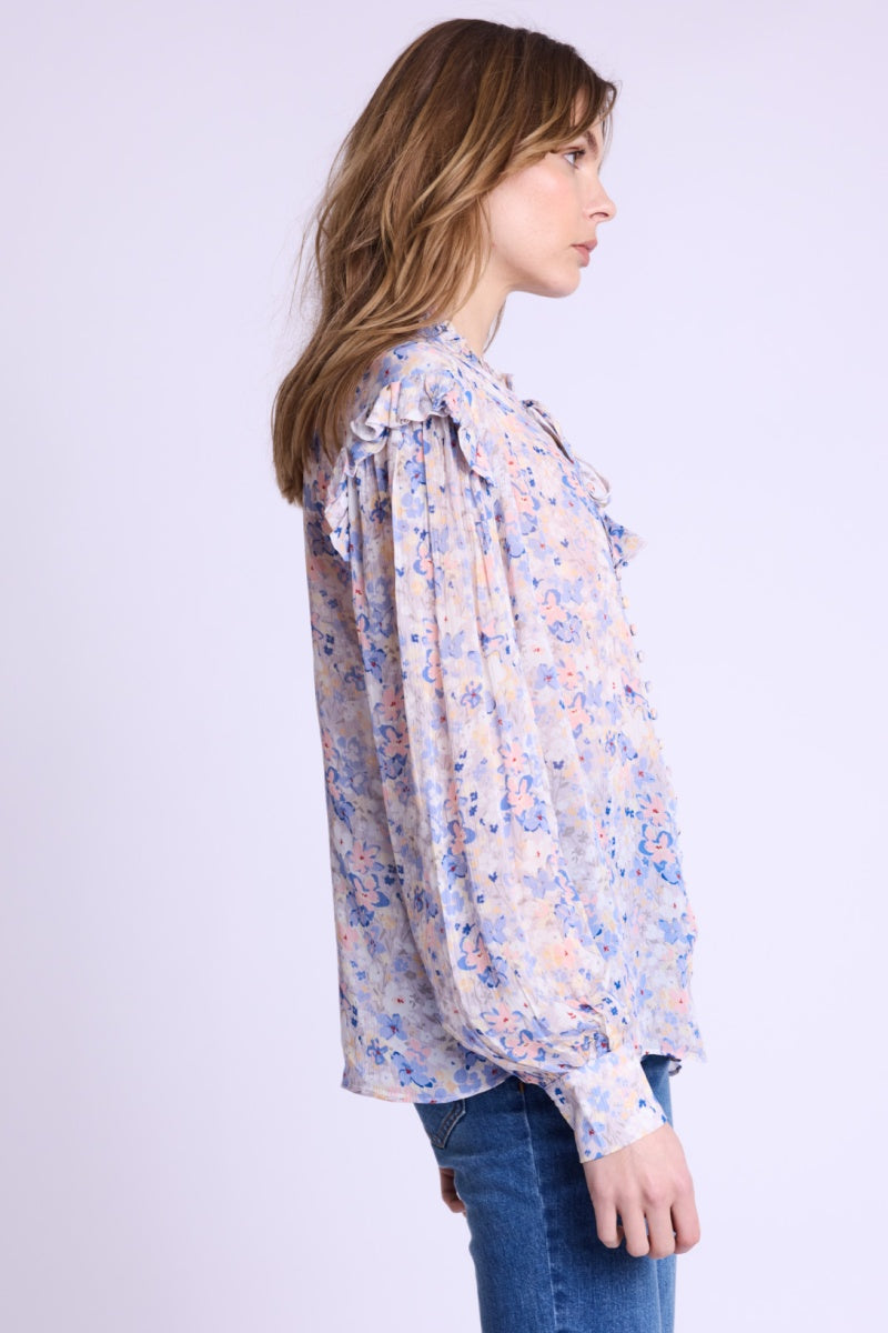 Chemise Volant Epaule - Gardenprint