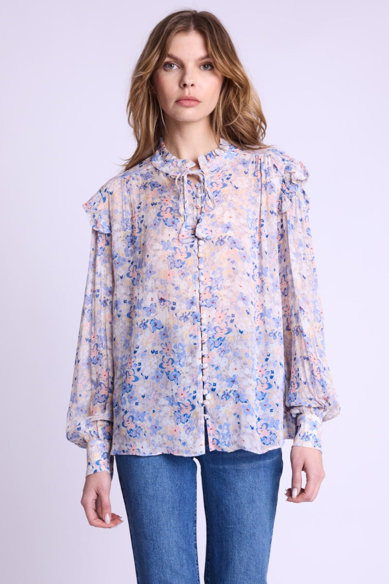 Chemise Volant Epaule - Gardenprint