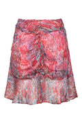 Mini Jupe Froncee Devant - Multicolurexprint
