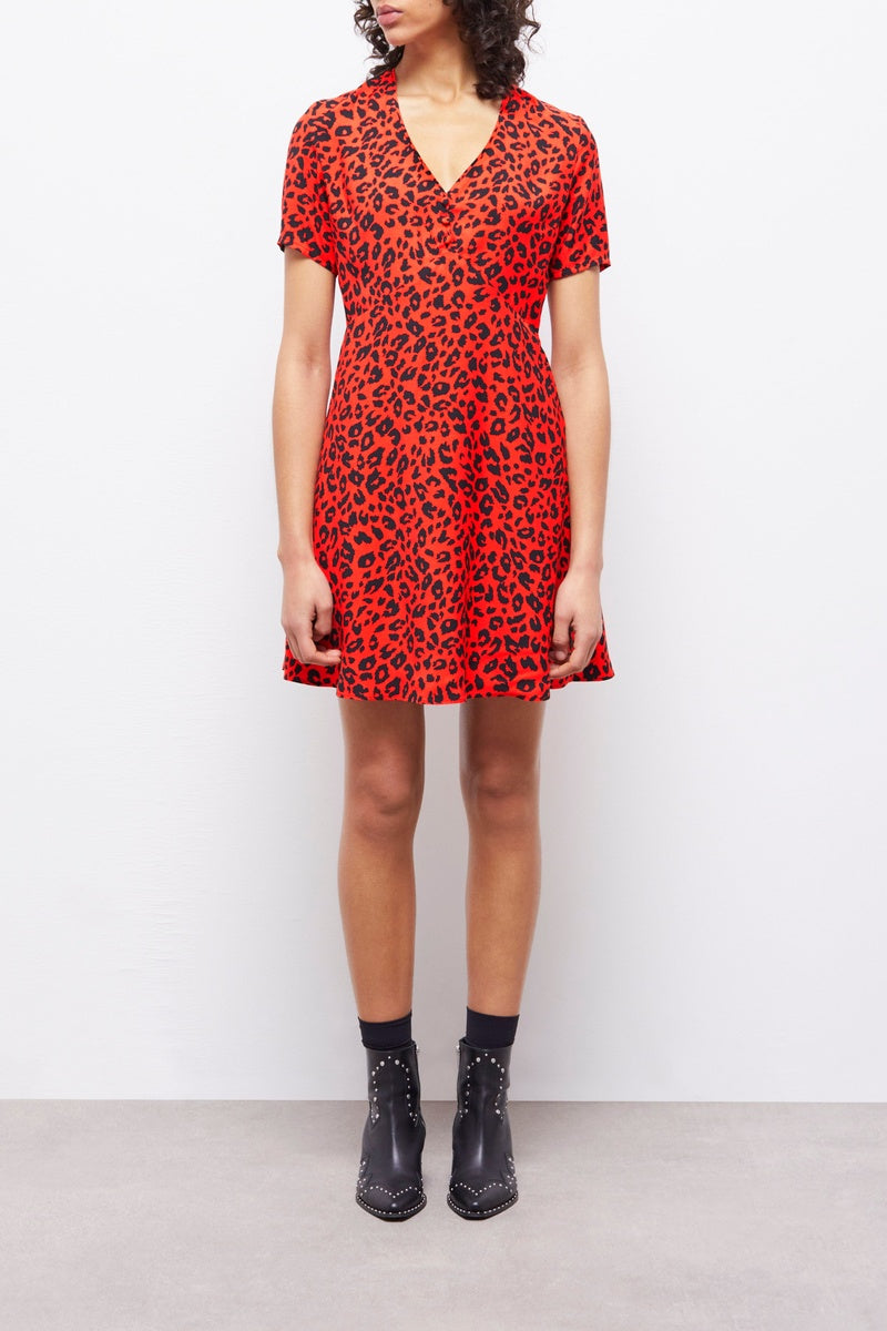 The Kooples - Robe Courte - Orange - Femme