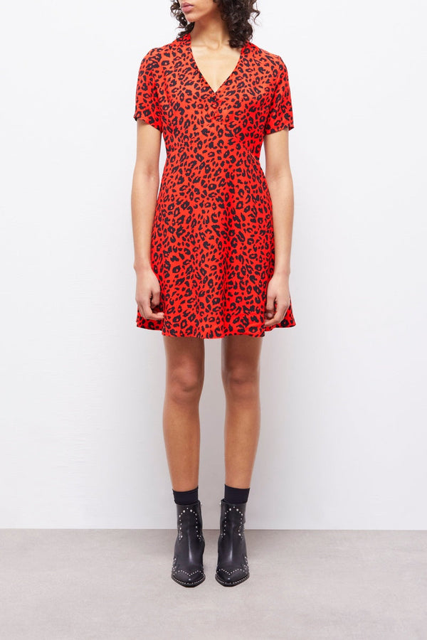 The Kooples - Robe Courte - Orange - Femme