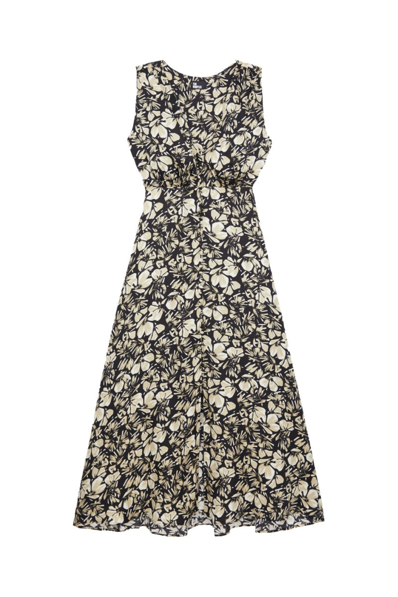 The Kooples - Robe Longue - Noir Et Blanc - Femme