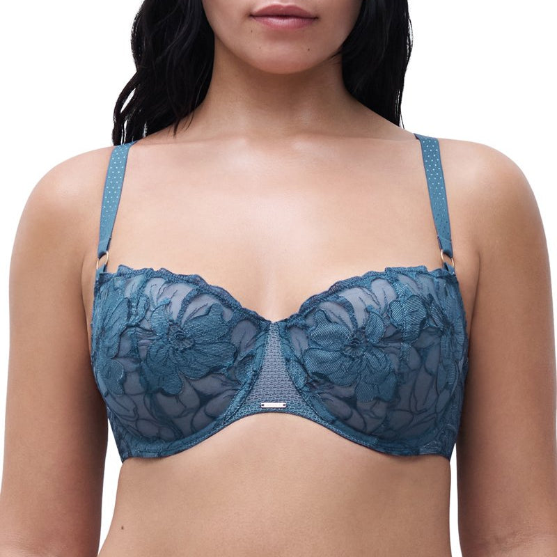 Soutien-Gorge Fleurs Si - Bleu Jeans
