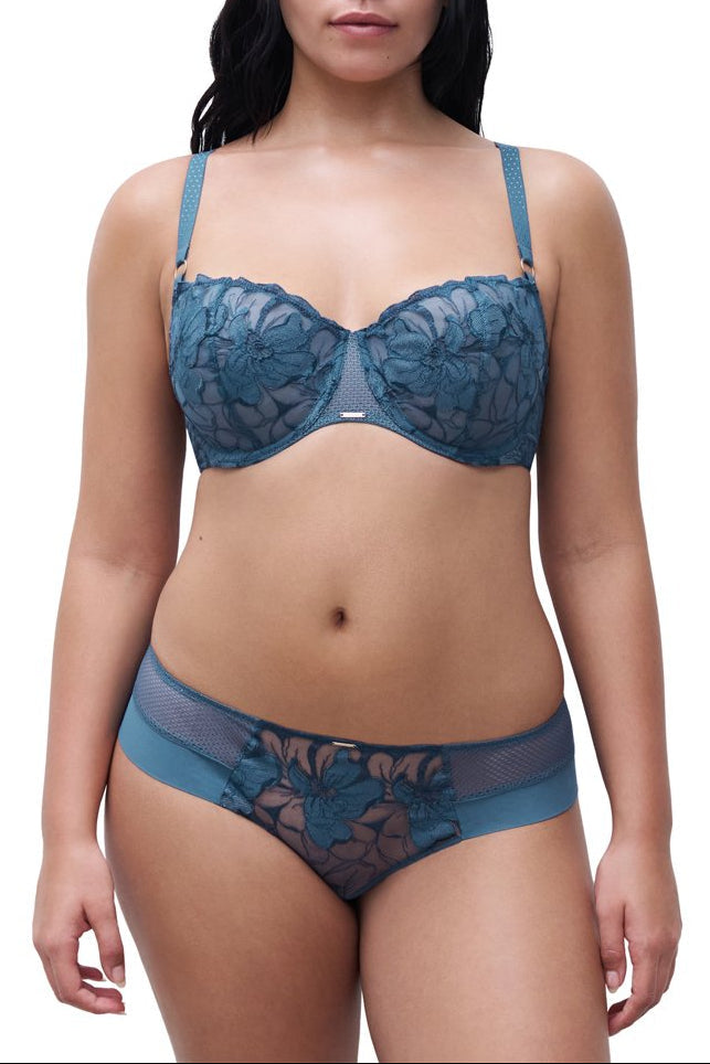 Soutien-Gorge Fleurs Si - Bleu Jeans