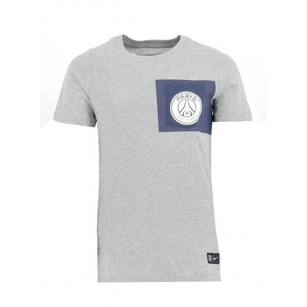 Psg Crest Tee - Tee-Shirt Homme Textile - Gris TEE-SHIRT HOMME TEXTILE Nike