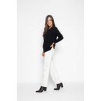 Pull Avec Manches Chauve-Souris Molly Noir, 100% Cachemire, 2 Fils, Jersey - Femme - Perfect Cashmere - The Bradery