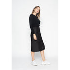 Pull Col Bateau Dos Ouvert Leslie Noir, 100% Cachemire, 2 Fils, Jersey - Femme - Perfect Cashmere - The Bradery