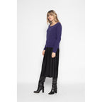 Pull Col Bateau Loose Lindsay Violet, 100% Cachemire, 2 Fils, Jersey - Femme - Perfect Cashmere - The Bradery