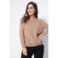 Pull Col Rond Avec Boutons Dans Le Dos Vanessa Camel, 100% Cachemire, 2 Fils, Jersey - Femme - Perfect Cashmere - The Bradery