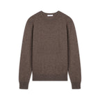 Pull Col Rond Blake Taupe, Jersey, 100% Cachemire, 2 Fils - Homme - Perfect Cashmere - The Bradery