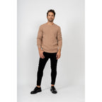 Pull Col Rond Eden Camel, 100% Cachemire, 4 Fils, Jersey, 320Gr - Homme - Perfect Cashmere - The Bradery