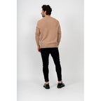 Pull Col Rond Eden Camel, 100% Cachemire, 4 Fils, Jersey, 320Gr - Homme - Perfect Cashmere - The Bradery