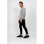 Pull Col Rond Eden Gris Chine, 100% Cachemire, 4 Fils, Jersey, 320Gr - Homme - Perfect Cashmere - The Bradery