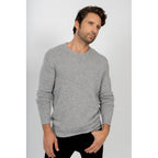 Pull Col Rond Eden Gris Chine, 100% Cachemire, 4 Fils, Jersey, 320Gr - Homme - Perfect Cashmere - The Bradery