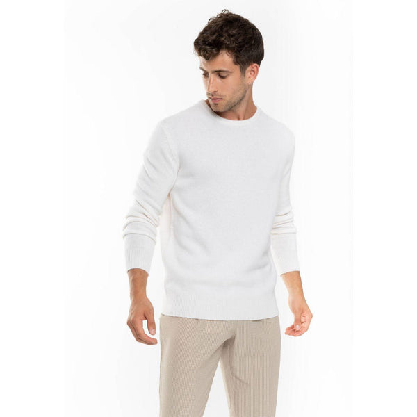 Pull Col Rond Eden Ivoire, 100% Cachemire, 4 Fils, Jersey, 320Gr - Homme - Perfect Cashmere - The Bradery