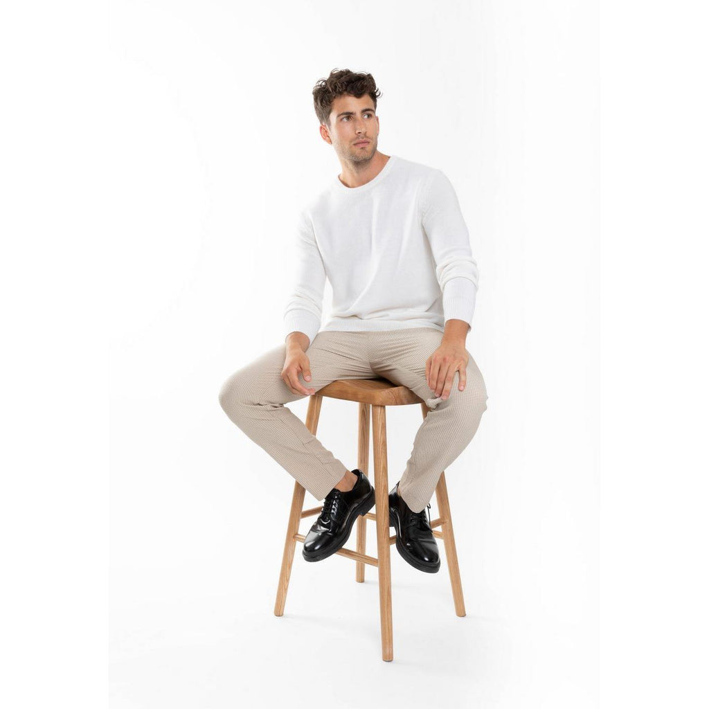 Pull Col Rond Eden Ivoire, 100% Cachemire, 4 Fils, Jersey, 320Gr - Homme - Perfect Cashmere - The Bradery