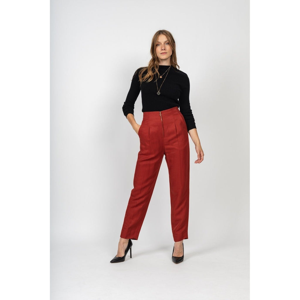 Pull Col Rond Kylie Noir, 100% Cachemire, 2 Fils, Côtes Traditionelles - Femme - Perfect Cashmere - The Bradery