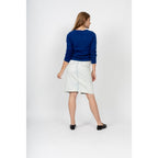 Pull Col Rond Marya Bleu Pétrol, Jersey, 100% Cachemire, 4 Fils - Femme - Perfect Cashmere - The Bradery