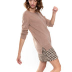 Pull Col Rond Oversize Sasha Camel, 100% Cachemire, 2 Fils, Jersey - Femme - Perfect Cashmere - The Bradery