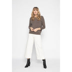 Pull Col Rond Vanessa Taupe, Jersey, 100% Cachemire, 2 Fils - Femme - Perfect Cashmere - The Bradery