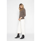 Pull Col Rond Vanessa Taupe, Jersey, 100% Cachemire, 2 Fils - Femme - Perfect Cashmere - The Bradery