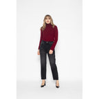 Pull Col Roulé Ashley Burgundy, 100% Cachemire, 2 Fils, Jersey - Femme - Perfect Cashmere - The Bradery