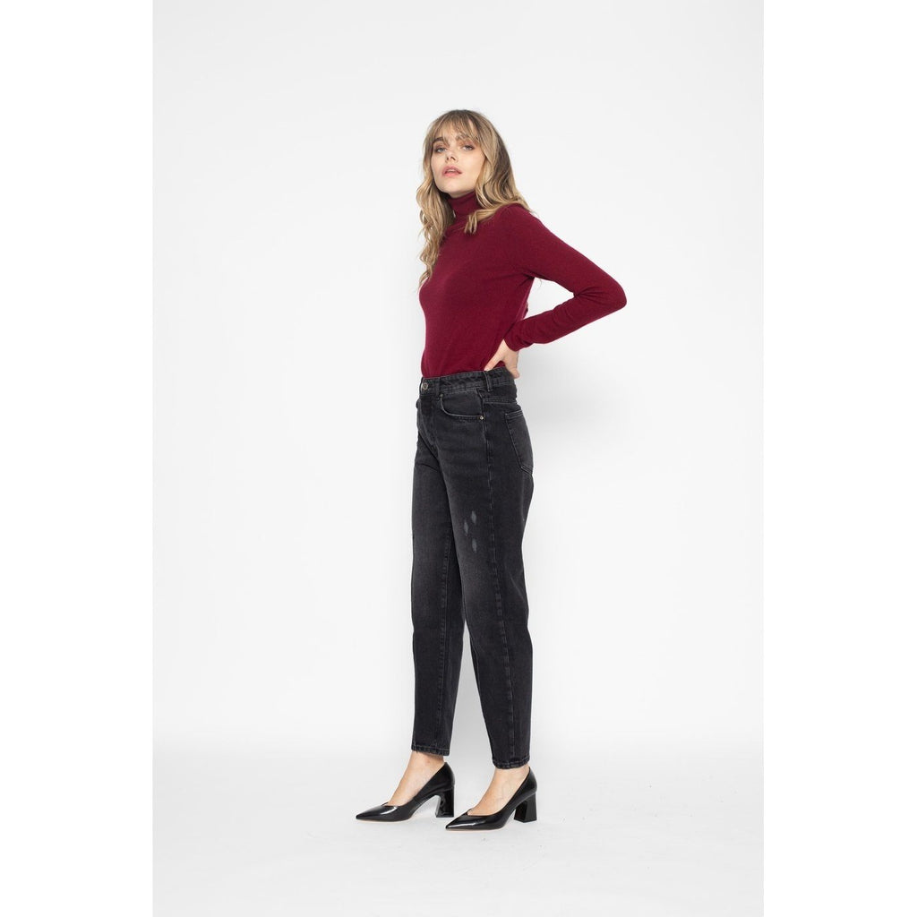 Pull Col Roulé Ashley Burgundy, 100% Cachemire, 2 Fils, Jersey - Femme - Perfect Cashmere - The Bradery