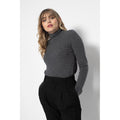 Pull Col Roulé Ashley Gris Sombre, 100% Cachemire, 2 Fils, Jersey - Femme - Perfect Cashmere - The Bradery