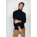 Pull Col Roulé Marius Marine, Jersey, 345 Gr, 100% Cachemire, 4 Fils - Homme - Perfect Cashmere - The Bradery