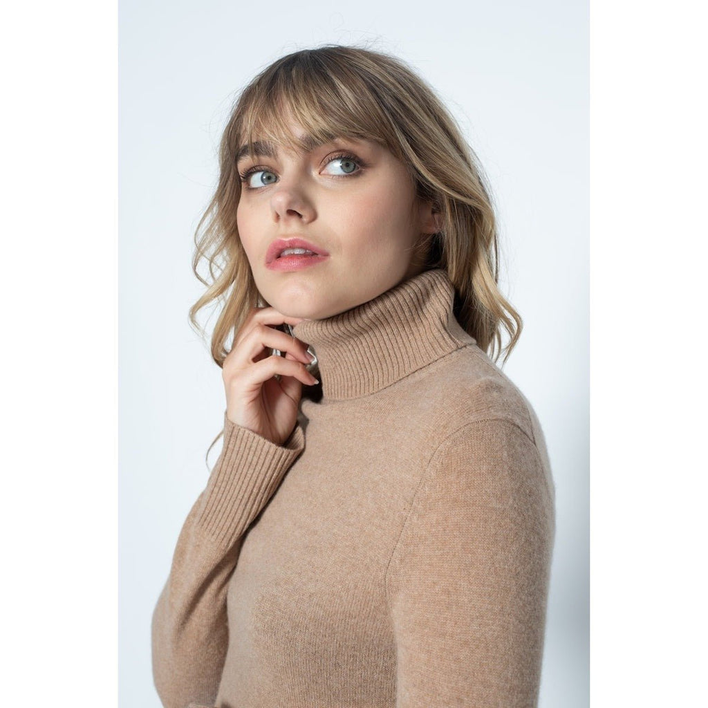 Pull Col Roulé Tracy Camel, Jersey, 100% Cachemire, 2 Fils - Femme - Perfect Cashmere - The Bradery
