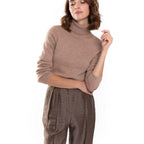 Pull Col Roulé Willow Camel, 100% Cachemire, 4 Fils, Jersey, 271Gr - Femme - Perfect Cashmere - The Bradery