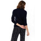 Pull Col Roulé Willow Marine, Jersey, 271 Gr, 100% Cachemire, 4 Fils - Femme - Perfect Cashmere - The Bradery