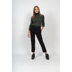 Pull Col Roulé Willow Vert Sombre, 100% Cachemire, 4 Fils, Jersey, 271Gr - Femme - Perfect Cashmere - The Bradery