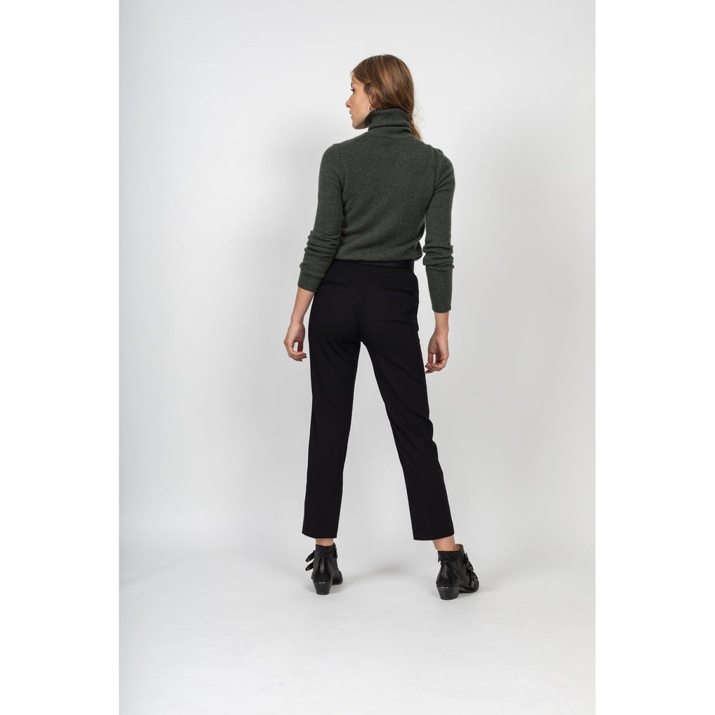 Pull Col Roulé Willow Vert Sombre, 100% Cachemire, 4 Fils, Jersey, 271Gr - Femme - Perfect Cashmere - The Bradery