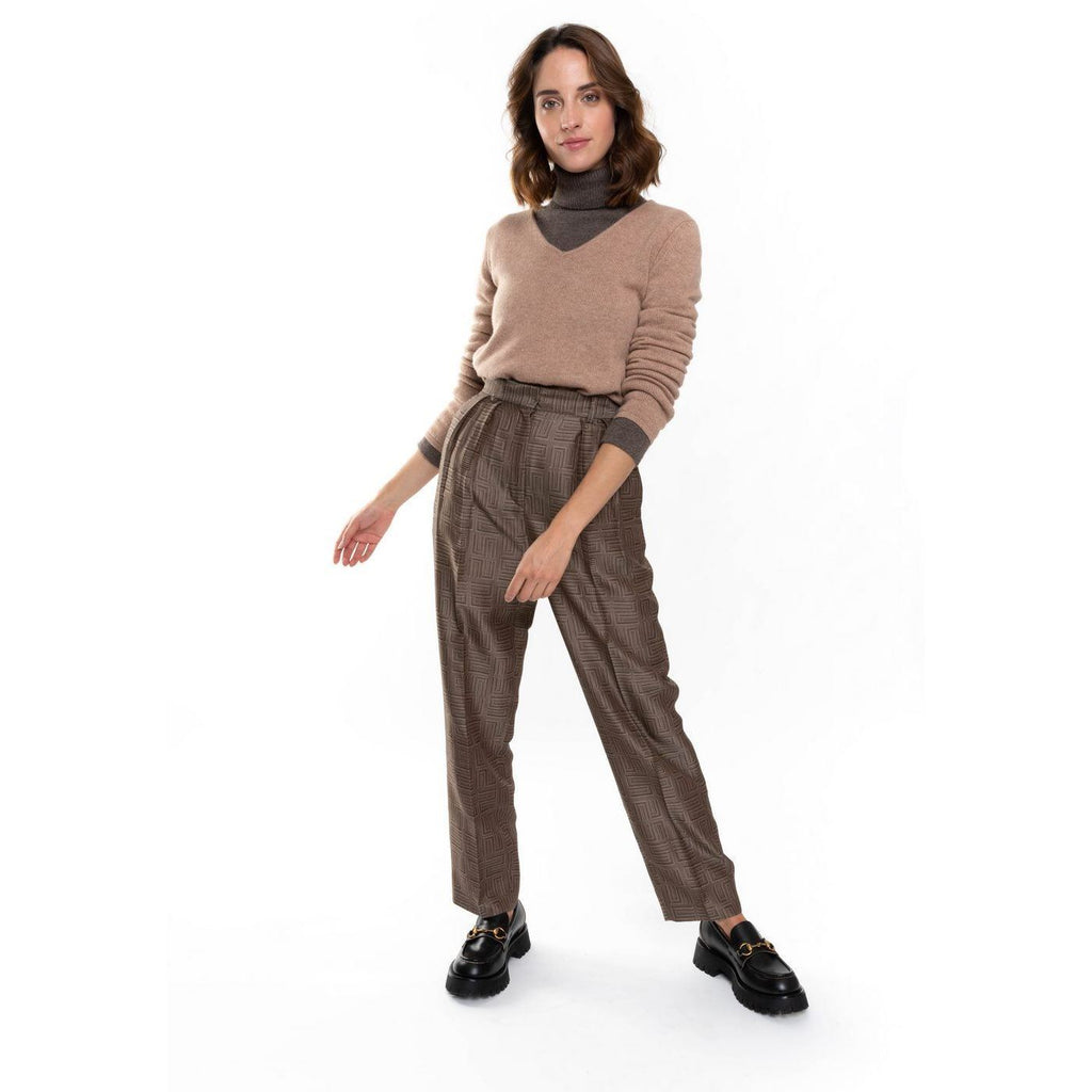 Pull Col V Gaby Camel, 100% Cachemire, 4 Fils, Jersey - Femme - Perfect Cashmere - The Bradery